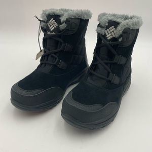NIB!! Columbia Women's Ice Maiden Shorty Snow Boot, Sz 5.5, Black/Columbia Grey